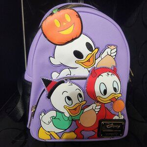 Loungefly Disney Duck Tales Huey Dewey and Louis Halloween Backpack